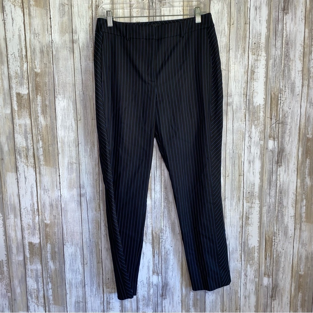 White House Black Market Blue & Black Pin Stripe Pants